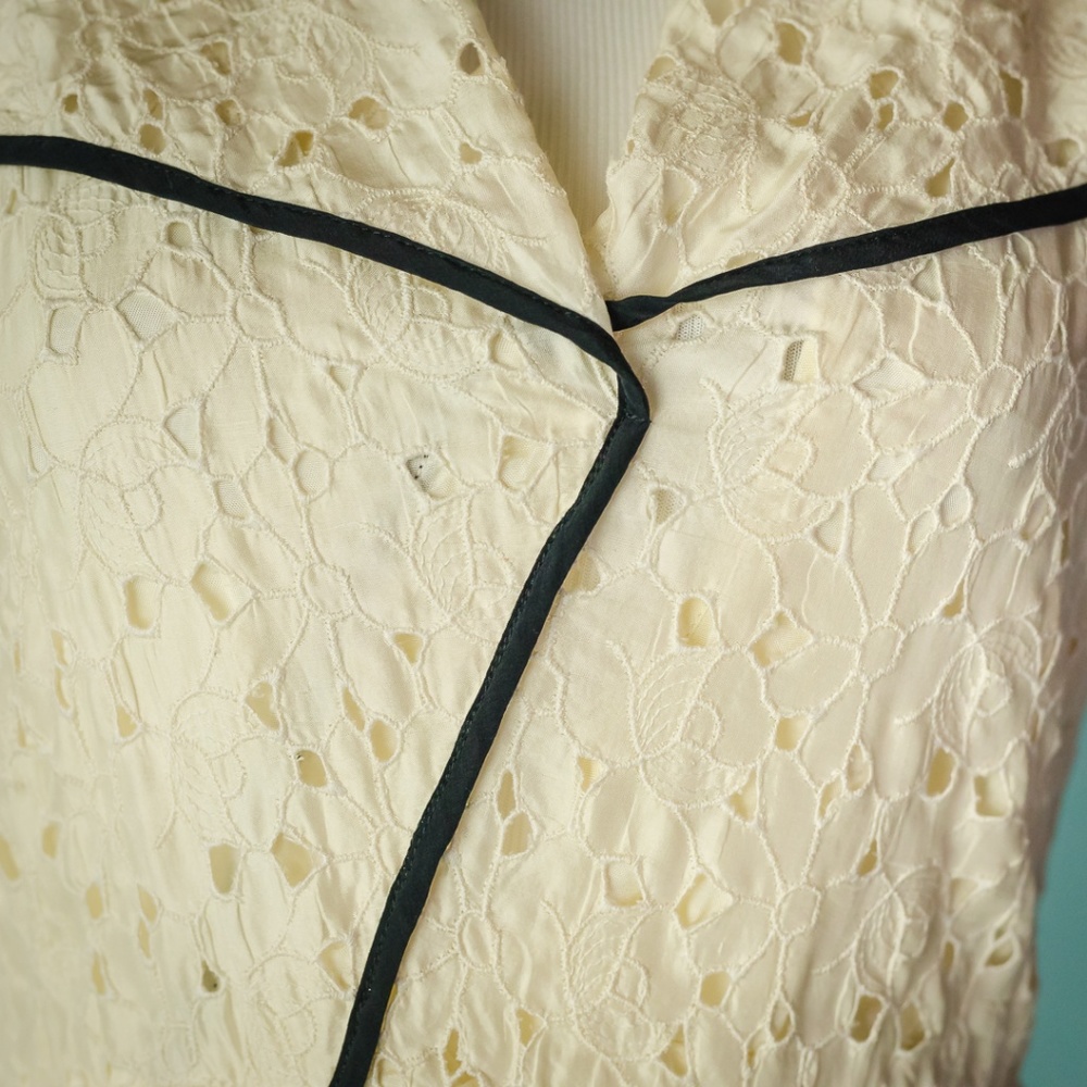 Anthropologie Lil 6 Ivory Lawn Party Eyelet Dress - Picture 3 of 8